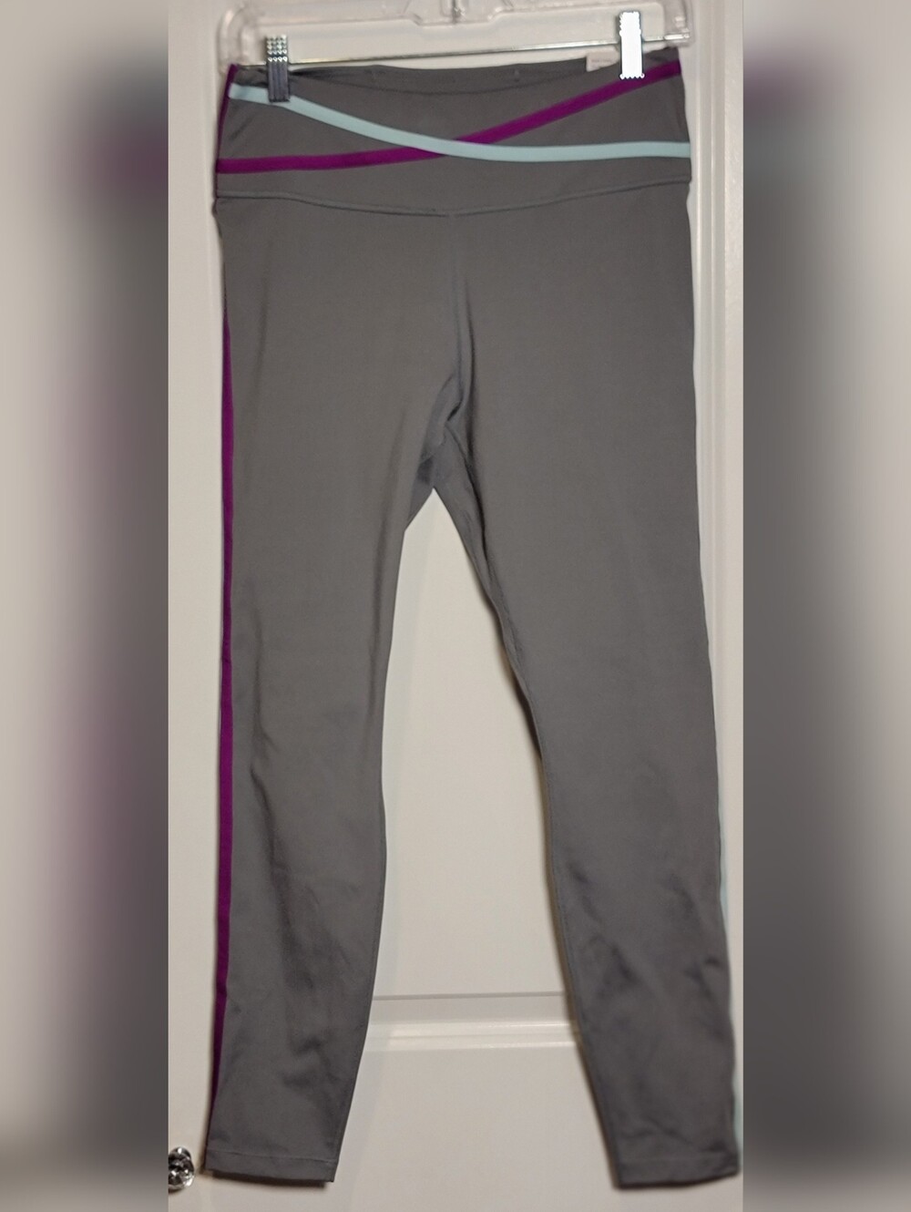 NWT Nike One 7/8 Leggings Gray Purple Blue Mid Rise Tight Fit